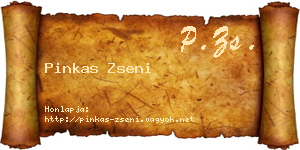 Pinkas Zseni névjegykártya